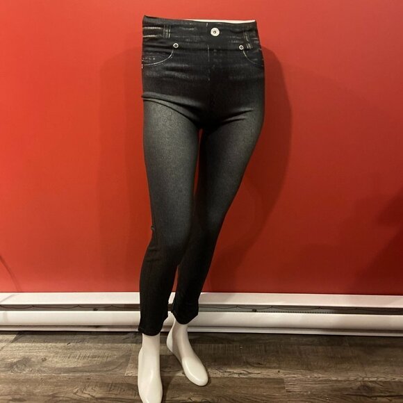 ⭐4 FOR $20⭐ Ligging Women's Denim-Look Leggings - Size L/XL - Picture 1 of 3